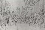 William Waud Sherman Reviewing His Army on Bay Street,Savannah,January oil painting artist